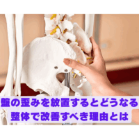 骨盤模型を使って歪みを説明する整体 骨盤矯正の施術イメージ